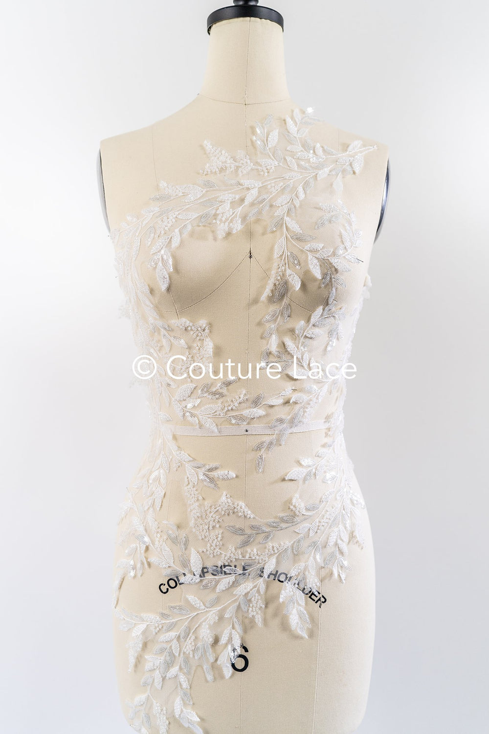 Perlen Applikationen für Brautkleid Off-White/ Blumenspitzen Aufnäher/ bestickte Spitzenapplikationen/ Spitzenapplikationen// A24-216B