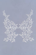 Applikation mit Perlen & Pailletten/ Hochzeitskleid Spitzenapplikation/ Braut Applikation// A24-002