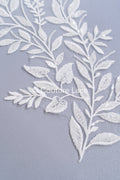 Applikation mit Perlen & Pailletten/ Hochzeitskleid Spitzenapplikation/ Braut Applikation// A24-002