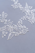 bestickte Applikation für Brautkleid/ Hochzeitskleid Spitzenapplikation/ Braut Spitzeh-Applikation// A24-005