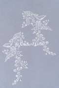 bestickte Applikation für Brautkleid/ Hochzeitskleid Spitzenapplikation/ Braut Spitzeh-Applikation// A24-005