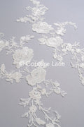Applikation weiß / florale Hochzeitskleid Spitzenapplikation/ Braut Applikation// A24-096S