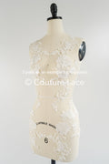 Applikation weiß / florale Hochzeitskleid Spitzenapplikation/ Braut Applikation// A24-096S