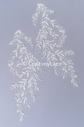 Romantische Applikation off-white/ Brautapplikation mit Blumen/ Brautkleid Spitzenapplikation/ Brautspitze Applikation// A24-371