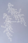 Romantische Applikation off-white/ Brautapplikation mit Blumen/ Brautkleid Spitzenapplikation/ Brautspitze Applikation// A24-372