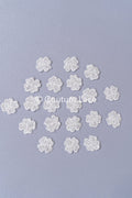 3D-Blumen zum Aufnähen/ 3D-Blüten mit Perlen & Pailletten zum Aufnähen/ off-white Braut-Blumen für Hochzeitskleid// A24-373 (1Pck=20 Stk)