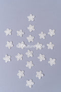 3D-Blumen zum Aufnähen/ 3D-Blüten mit Perlen & Pailletten zum Aufnähen/ off-white Braut-Blumen für Hochzeitskleid// A24-374 (1Pck=20 Stk)