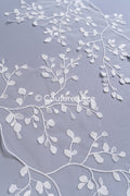 Romantische Applikation off-white/ Brautapplikation mit Blumen & Pailletten/ Brautkleid Spitzenapplikation/ Blumen Brautspitze Applikation// A24-384