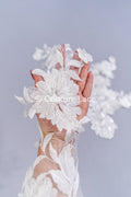 Elegante Braut-Spitzenapplikation/ einzigartige Brautkleid-Verzierungen für Ihren großen Tag// A24-390
