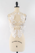 Elegante Braut-Spitzenapplikation/ einzigartige Brautkleid-Verzierungen für Ihren großen Tag// A24-390
