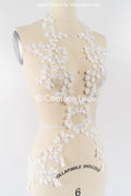 Elegante Braut-Spitzenapplikation/ einzigartige Brautkleid-Verzierungen für Ihren großen Tag// A24-391