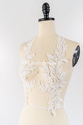 Elegante Braut-Spitzenapplikation/ einzigartige Brautkleid-Verzierungen für Ihren großen Tag// A24-392