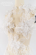 TEMPLATE - Elegant bridal lace applique/ unique wedding dress embellishments for your big day
