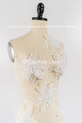 TEMPLATE - Elegant bridal lace applique/ unique wedding dress embellishments for your big day