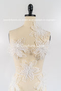 TEMPLATE - Elegant bridal lace applique/ unique wedding dress embellishments for your big day