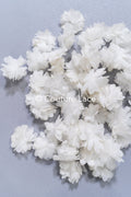 50 pieces - Delicate 3D chiffon flowers in ivory – perfect for wedding dresses &amp; DIY // A25-470
