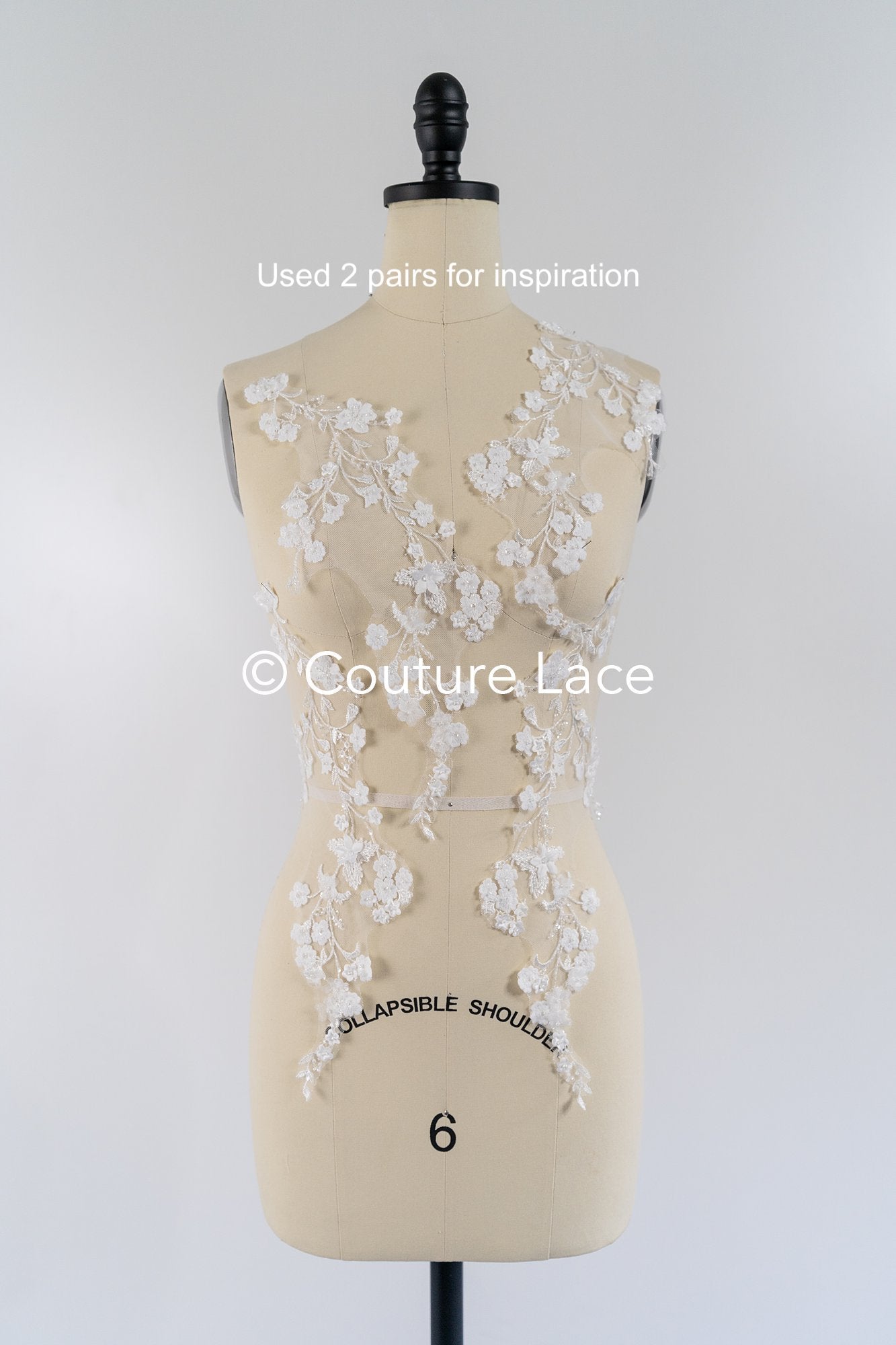 Bestickte Blumen Applikation/ Blumen Spitzen Applikationen/ romantische Blumen Spitze für Brautkleider // A25-471