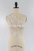 Bestickte Blumen Applikation/ Blumen Spitzen Applikationen/ romantische Blumen Spitze für Brautkleider // A25-471