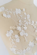 Bestickte Blumen Applikation/ Blumen Spitzen Applikationen/ romantische Blumen Spitze für Brautkleider // A25-471