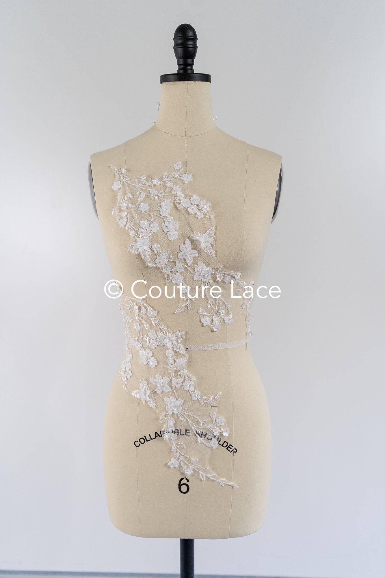 Bestickte Blumen Applikation/ Blumen Spitzen Applikationen/ romantische Blumen Spitze für Brautkleider // A25-472