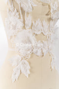 3D flower appliqués for wedding dresses/ wedding dress lace flowers // A25-479