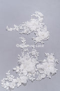 3D flower appliqués for wedding dresses/ wedding dress lace flowers // A25-484