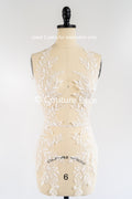Romantische Applikation off-white/ Brautapplikation mit Blumen/ Brautkleid Spitzenapplikation/ Brautspitze Applikation// A24-372