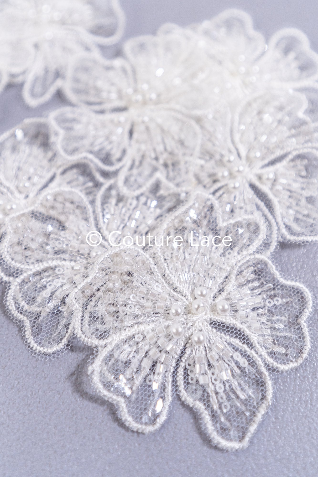 40Stk. Spitzenblumen zum Aufnähen/ 3D Blumen Spitzenapplikation/ Hochzeitskleid Spitzenapplikation/ Braut Spitze// A26-454