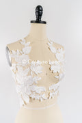 Elegante Braut-Spitzenapplikation/ einzigartige Brautkleid-Verzierungen für Ihren großen Tag// A24-463