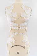 Elegante Braut-Spitzenapplikation/ einzigartige Brautkleid-Verzierungen für Ihren großen Tag// A24-463