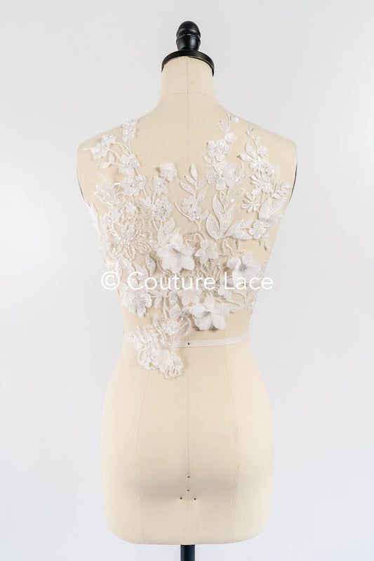 TEMPLATE - Elegant bridal lace applique/ unique wedding dress embellishments for your big day