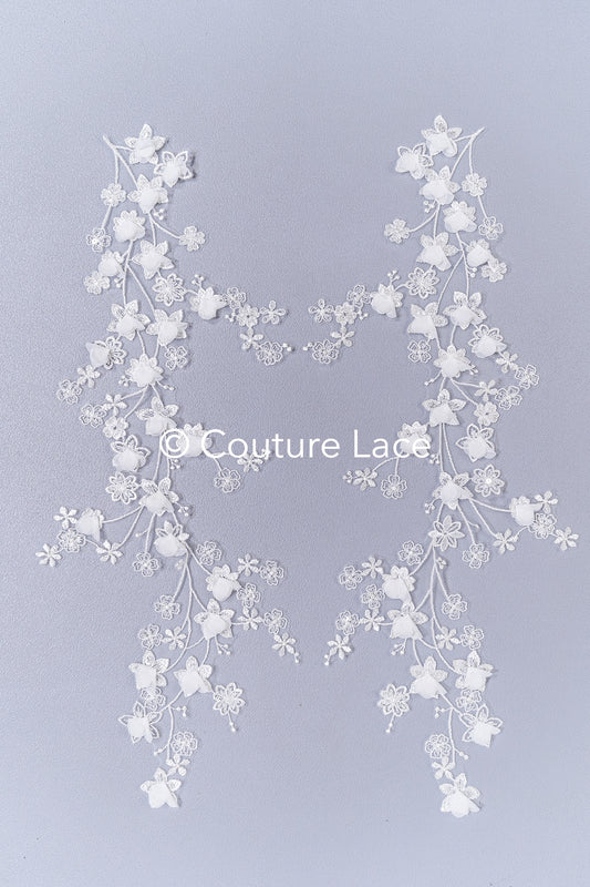TEMPLATE - Elegant bridal lace applique/ unique wedding dress embellishments for your big day