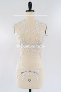 Spitzenapplikationen für das Brautkleid/perlenbesetzte Spitzenaufnäher für das Brautkleid// A24-469