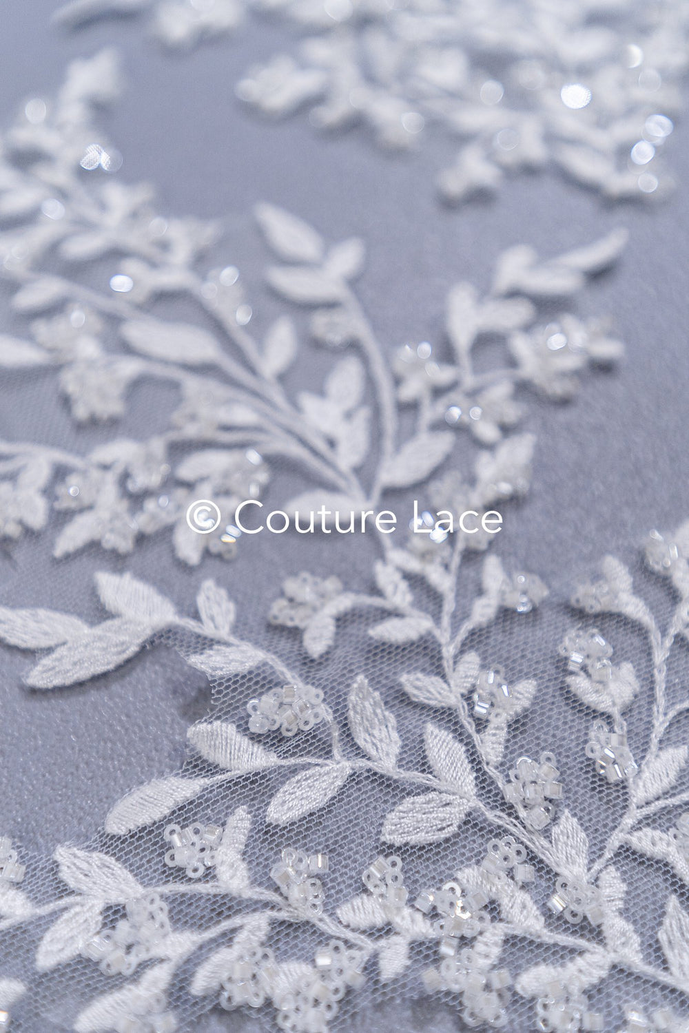 Floral bridal lace appliqué, wedding dress lace motifs // A25-489
