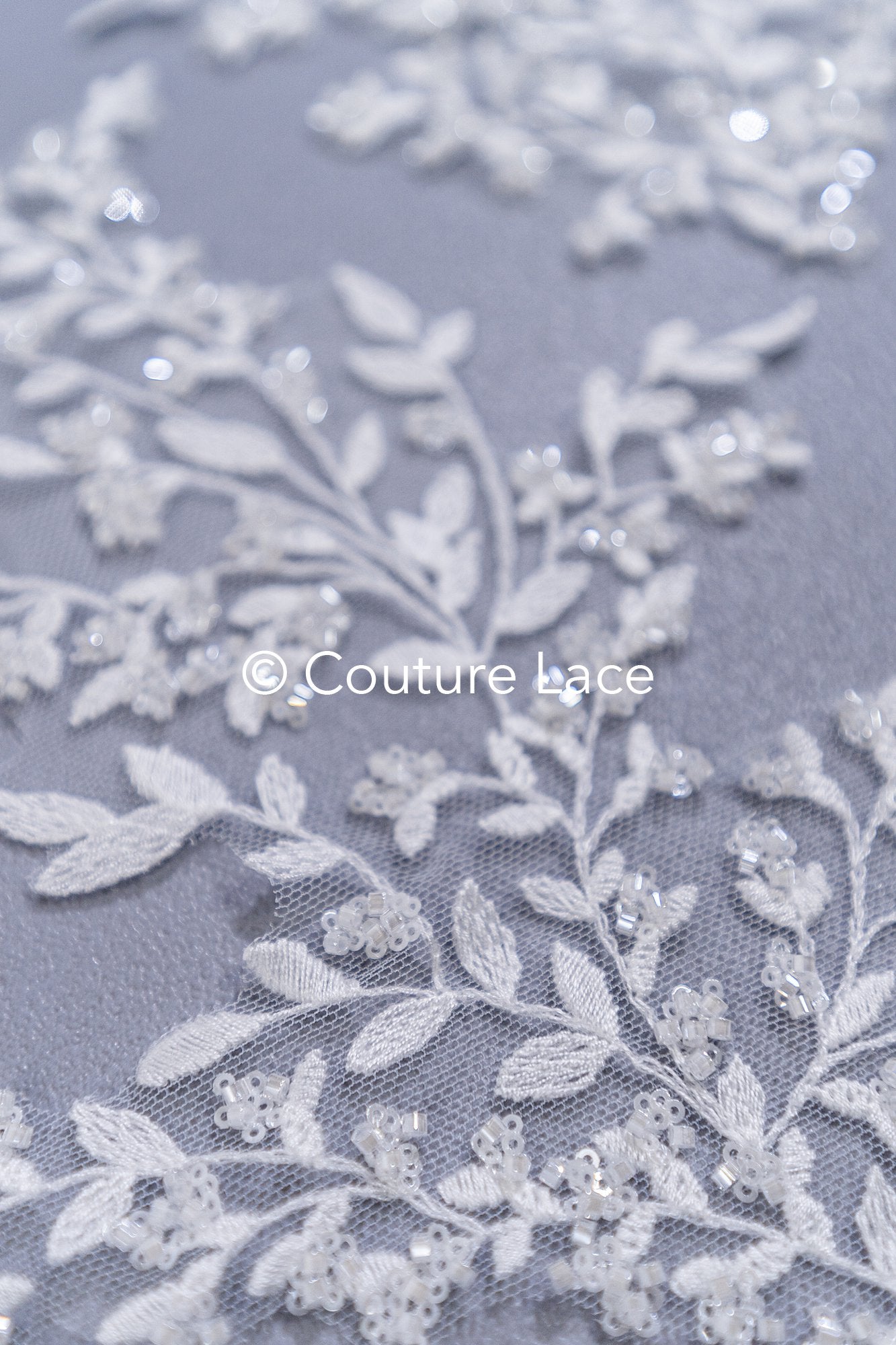 Floral bridal lace appliqué, wedding dress lace motifs // A25-489