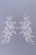 Hochzeit Blumen Applikation/ Blumen Spitzen Applikationen/ romantisches Kleid Applikationen/ Blatt Applikationen// A25-491