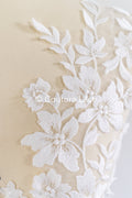 Hochzeit Blumen Applikation/ Blumen Spitzen Applikationen/ romantisches Kleid Applikationen/ Blatt Applikationen// A25-491