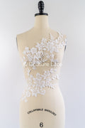 Hochzeit Blumen Applikation/ Blumen Spitzen Applikationen/ romantisches Kleid Applikationen/ Blatt Applikationen// A25-491