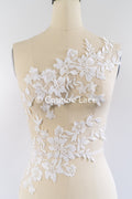 Hochzeit Blumen Applikation/ Blumen Spitzen Applikationen/ romantisches Kleid Applikationen/ Blatt Applikationen// A25-491