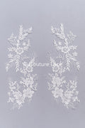 Florale Applikationen für Brautkleider/ Brautkleidspitze Blumenmotiv // A25-492