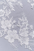 Florale Applikationen für Brautkleider/ Brautkleidspitze Blumenmotiv // A25-492