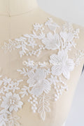Florale Applikationen für Brautkleider/ Brautkleidspitze Blumenmotiv // A25-492