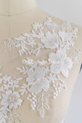 Florale Applikationen für Brautkleider/ Brautkleidspitze Blumenmotiv // A25-492