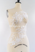 Florale Applikationen für Brautkleider/ Brautkleidspitze Blumenmotiv // A25-492