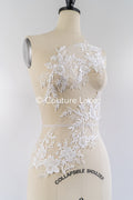 Florale Applikationen für Brautkleider/ Brautkleidspitze Blumenmotiv // A25-492