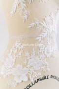 Florale Applikationen für Brautkleider/ Brautkleidspitze Blumenmotiv // A25-492