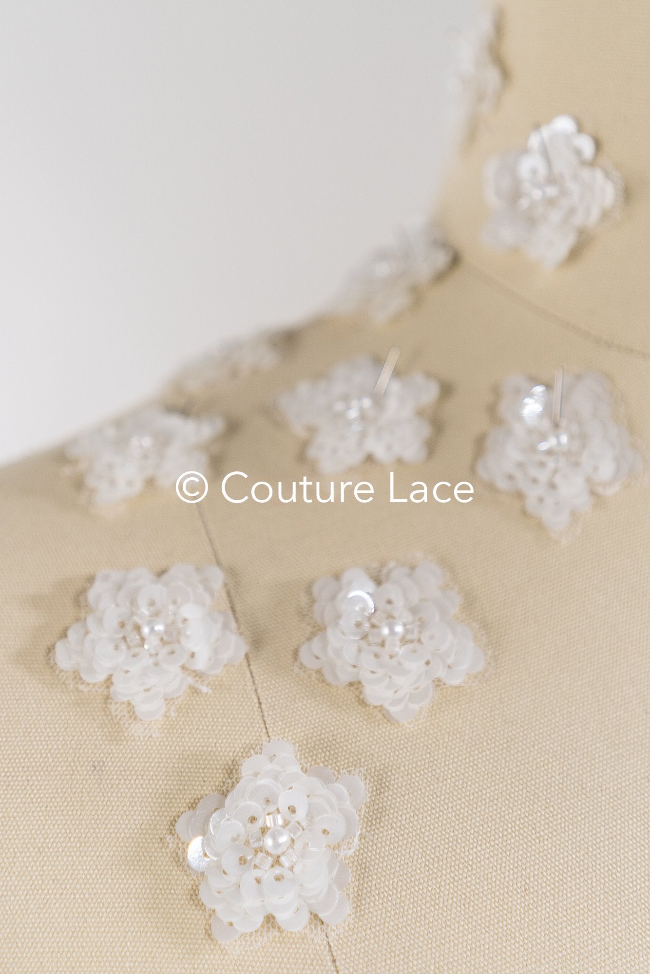 20pcs Lace Flowers for Sewing/ 3D Floral Lace Appliqué/ Wedding Dress Lace Appliqué/ Bridal Lace // A26-493