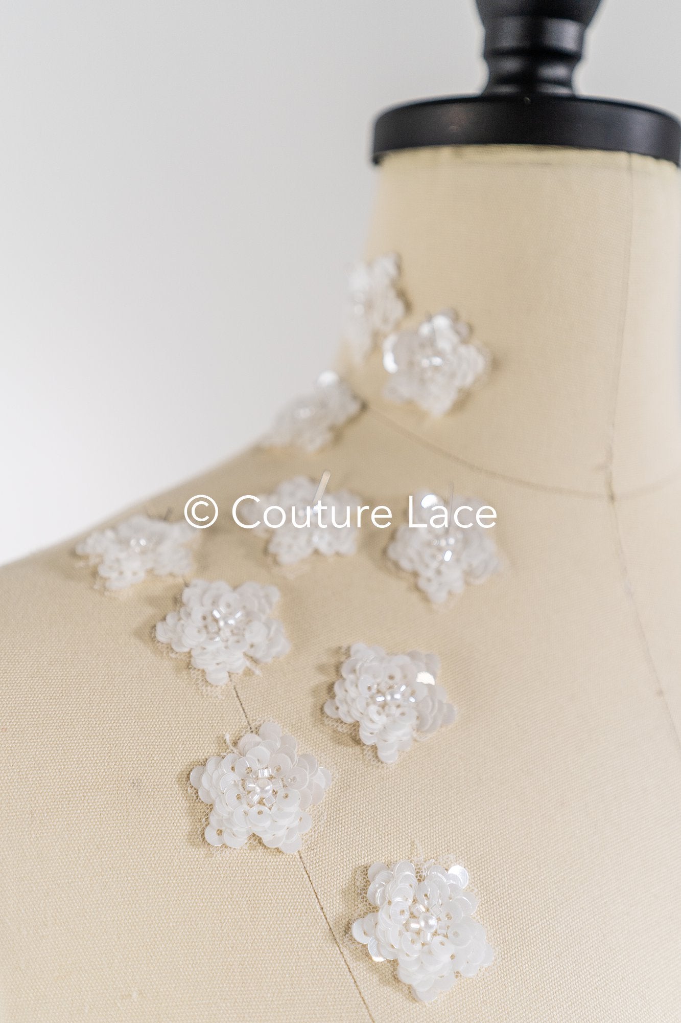 20pcs Lace Flowers for Sewing/ 3D Floral Lace Appliqué/ Wedding Dress Lace Appliqué/ Bridal Lace // A26-493