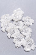 20pcs. Fleurs en dentelle à coudre/ Applique en dentelle fleur 3D/ Applique en dentelle pour robe de mariée/ Dentelle de mariée// A26-494