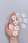 20pcs. Fleurs en dentelle à coudre/ Applique en dentelle fleur 3D/ Applique en dentelle pour robe de mariée/ Dentelle de mariée// A26-494